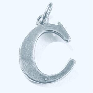 C Sterling Silver Charm